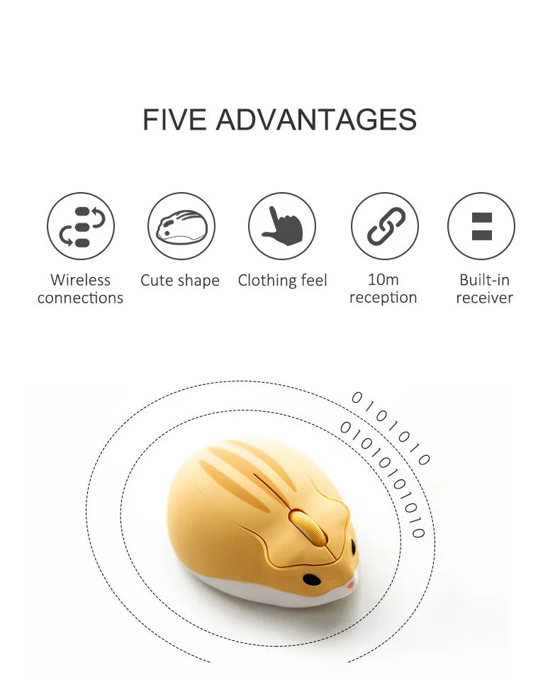 2.4g mouse sem fio roxo hamster forma ratos criativos para a menina crianças presente óptico 3d mini mouse 1200dpi gaming mause para portátil