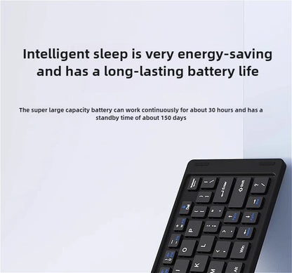Mingcvol mini teclado sem fio dobrável fino portátil bluetoo threchargeable teclado dobrável para xiaomi ios windows android