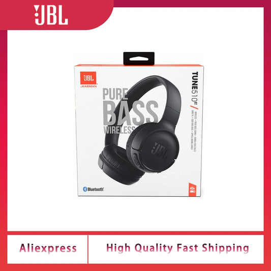 Novo 100% original jbl tune 510 bt sem fio bluetooth fone de ouvido purebass som carga rápida para bateria longa vida esporte fone de ouvido
