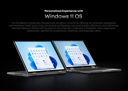 CHUWI MiniBook X 2 em 1 Laptop Intel N150 (até 3,6 GHz) 512 GB de ROM 16 GB LPDDR5 10,51 "1200x1920 FHD IPS Windows 11 Notebook