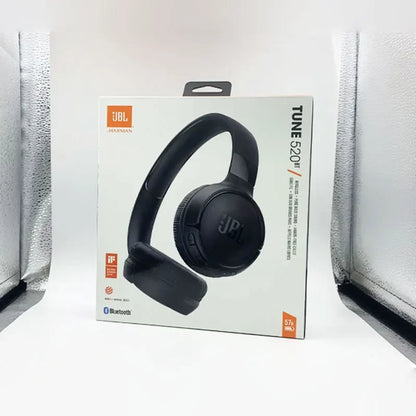 JBL 100% Original TUNE 520BT Fones de ouvido sem fio Bluetooth para meninos e meninas, fones de ouvido esportivos musicais com microfone