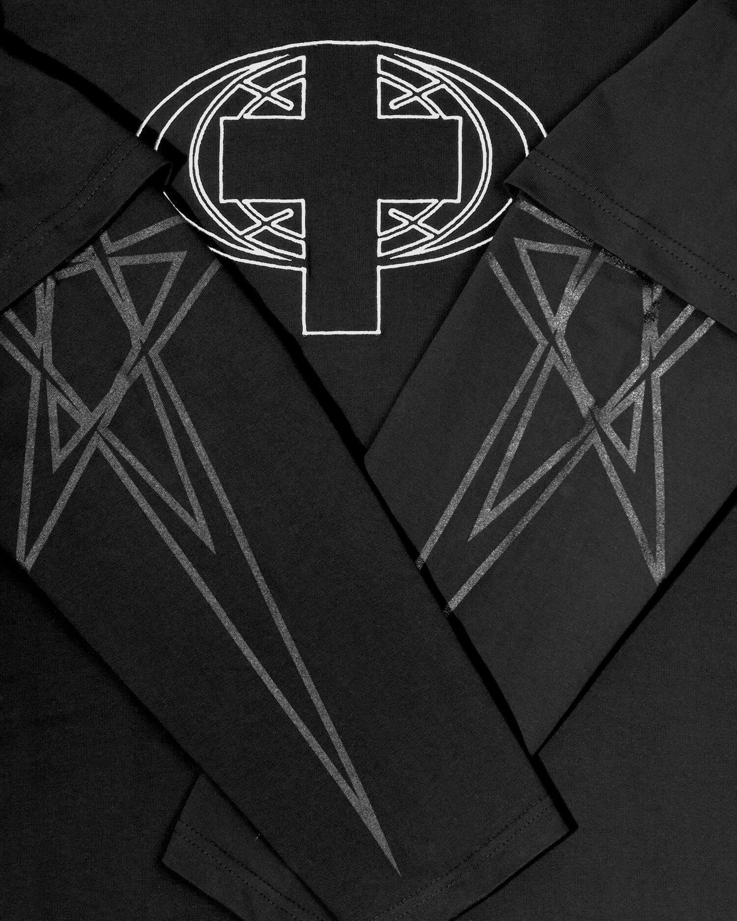 Camiseta gráfica estampada do Satan Club dos homens, roupas Hip Hop, tops de manga comprida, streetwear gótico, Harajuku, Y2K, Hip Hop, 2 peças