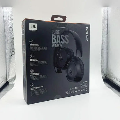 JBL 100% Original TUNE 520BT Fones de ouvido sem fio Bluetooth para meninos e meninas, fones de ouvido esportivos musicais com microfone