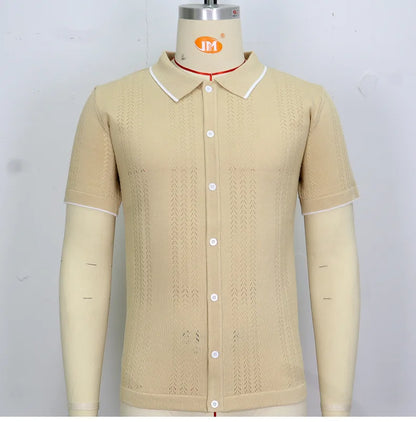 Conjunto de duas peças de seda gelo masculino manga curta, terno casual de negócios, roupa masculina, ginástica, alta qualidade, verão