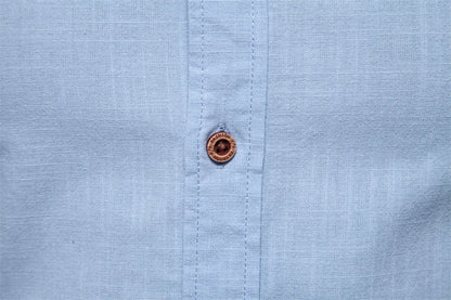 AIOPESON 100% Algodão Camisa Social Homens Cor Sólida Manga Longa Camisa de Marca de Alta Qualidade para Homens Primavera Stand Camisas Masculinas Casuais