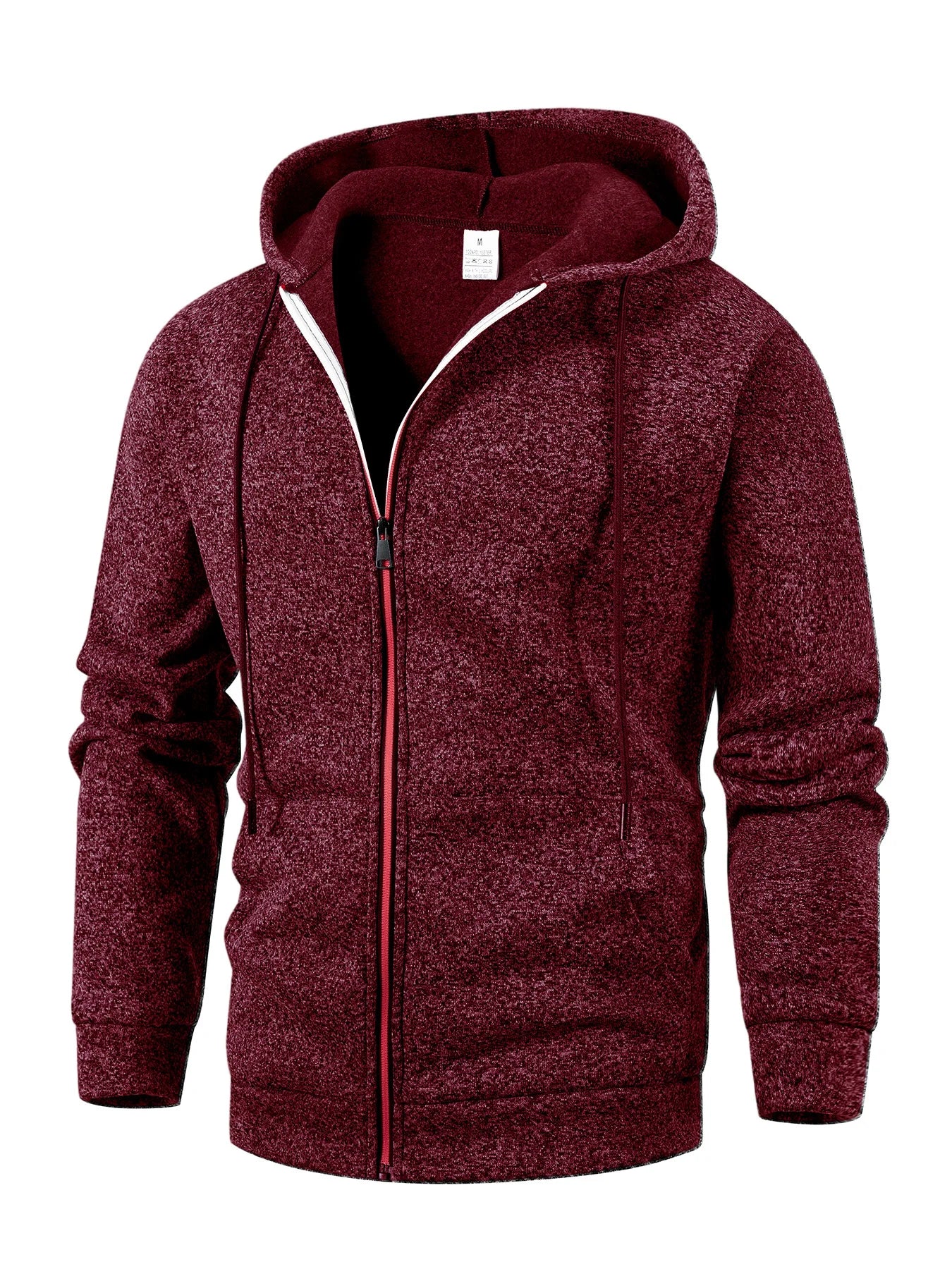 Outono casacos com capuz jaqueta para homens casual fecho de zíper moletom com capuz fino ajuste streetwear roupas esportivas masculinas