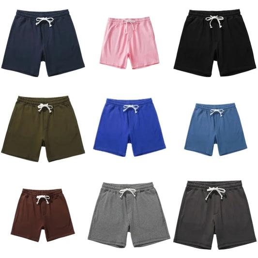 100% algodão shorts de verão masculino casual praia basquete shorts esporte fitness shorts correndo moletom roupas masculinas