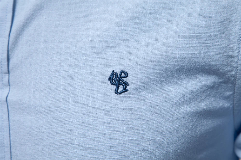 AIOPESON 100% Algodão Camisa Social Homens Cor Sólida Manga Longa Camisa de Marca de Alta Qualidade para Homens Primavera Stand Camisas Masculinas Casuais