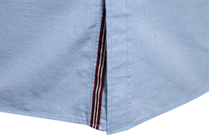 AIOPESON 100% Algodão Camisa Social Homens Cor Sólida Manga Longa Camisa de Marca de Alta Qualidade para Homens Primavera Stand Camisas Masculinas Casuais