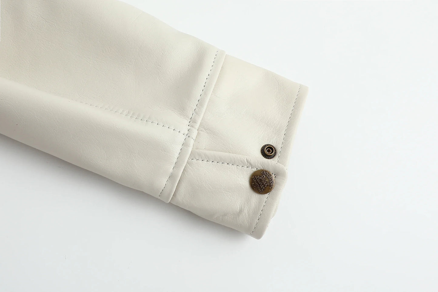 Jaqueta de couro genuíno masculino lapela branca jaqueta de pele de bezerro natural casaco masculino fino ajuste camada superior jaqueta de motociclista