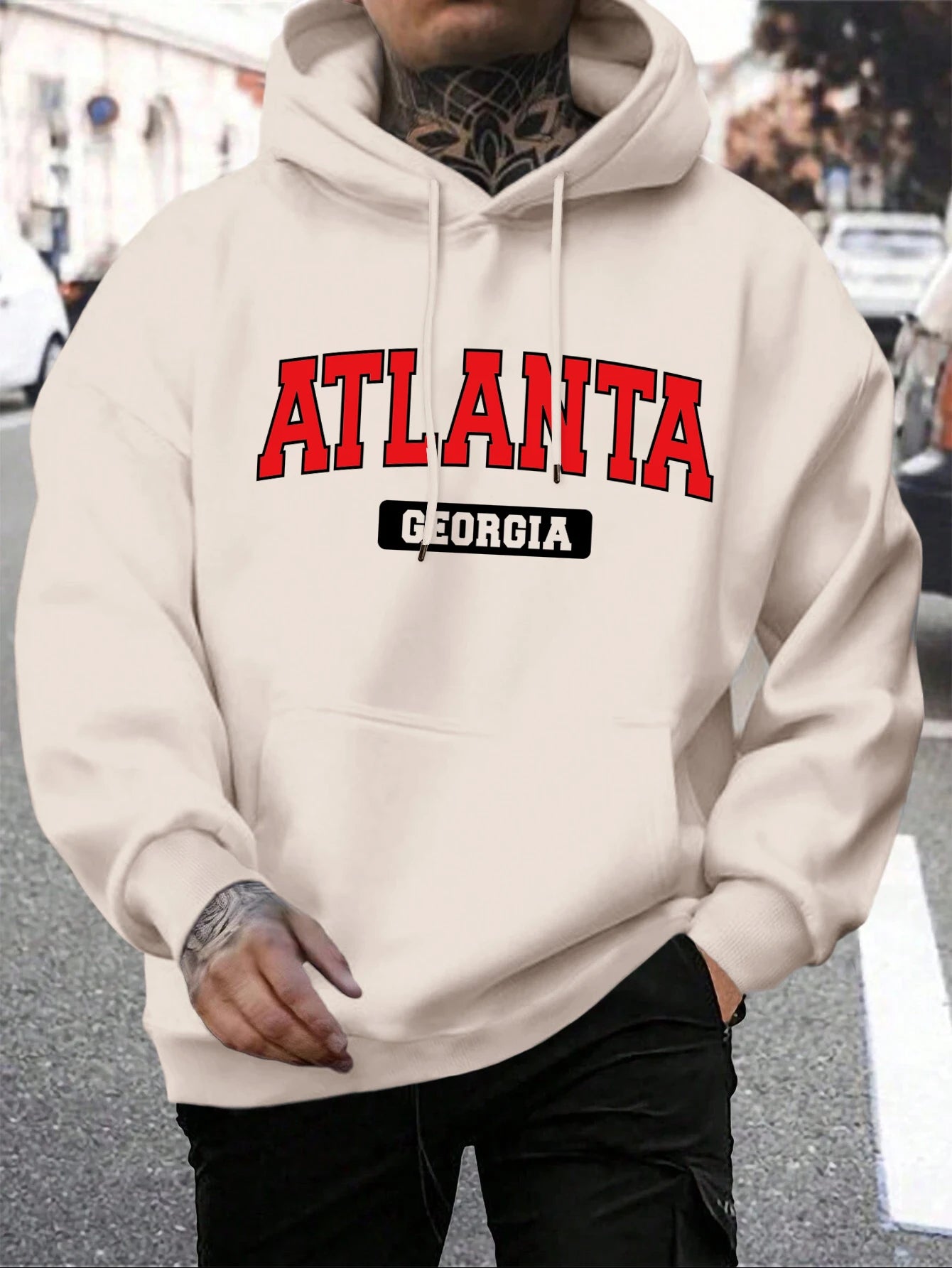 Atlanta feorgia atlanta feorgia impressão moletom masculino harajuku casual com capuz moda solta hoodie vintage velo topos