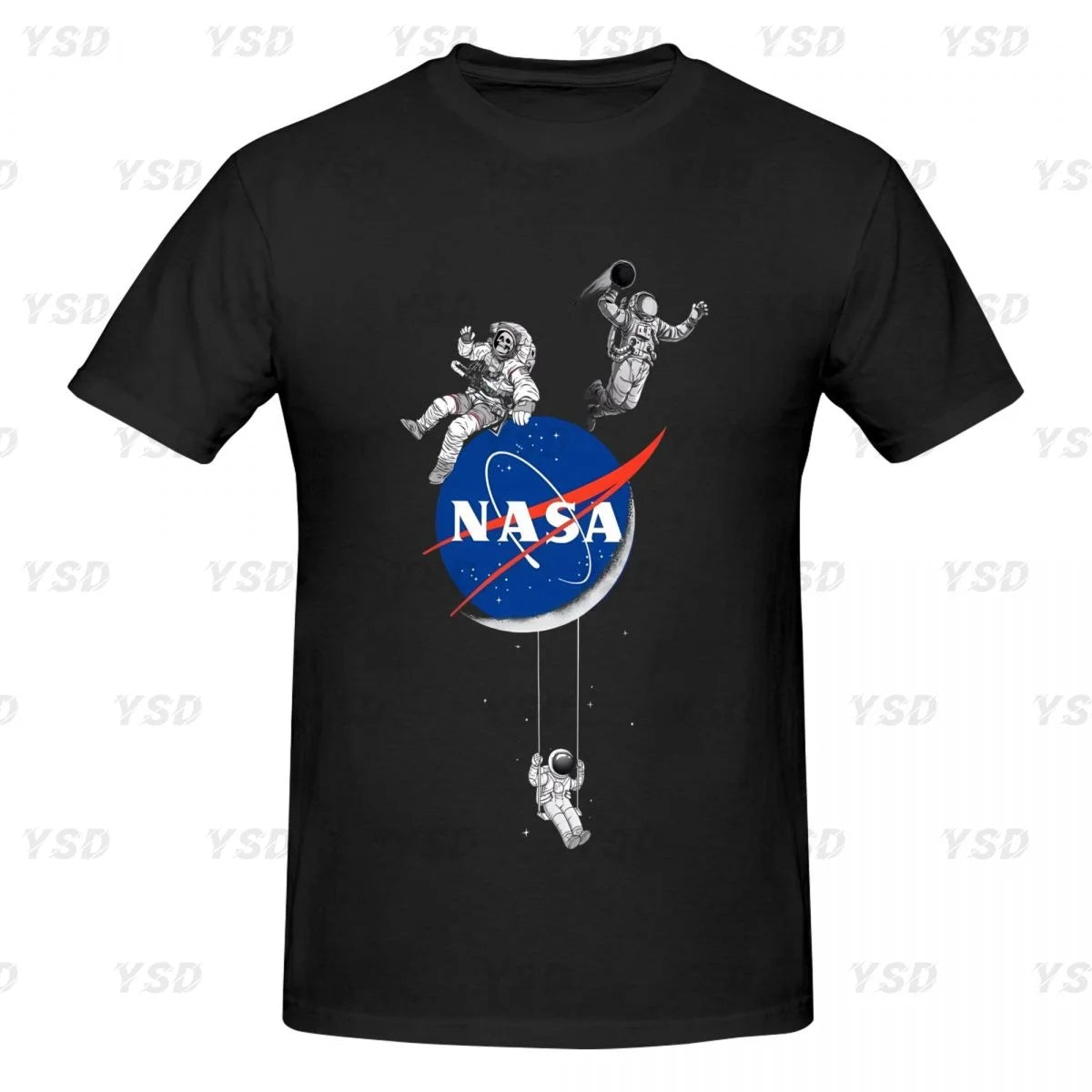 Camiseta esportiva masculina Nasa Space, aconchegante, camiseta grande