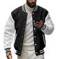 Cross-border men's autumn and winter flight jacket baseball jersey velvet loose casual stand-up jacket men