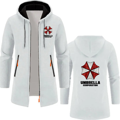 Guarda-chuva empresa 2025 moletom longo masculino primavera e outono cor sólida com zíper pulôver conforto harajuku moletom superior