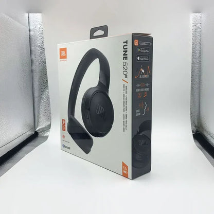 JBL 100% Original TUNE 520BT Fones de ouvido sem fio Bluetooth para meninos e meninas, fones de ouvido esportivos musicais com microfone