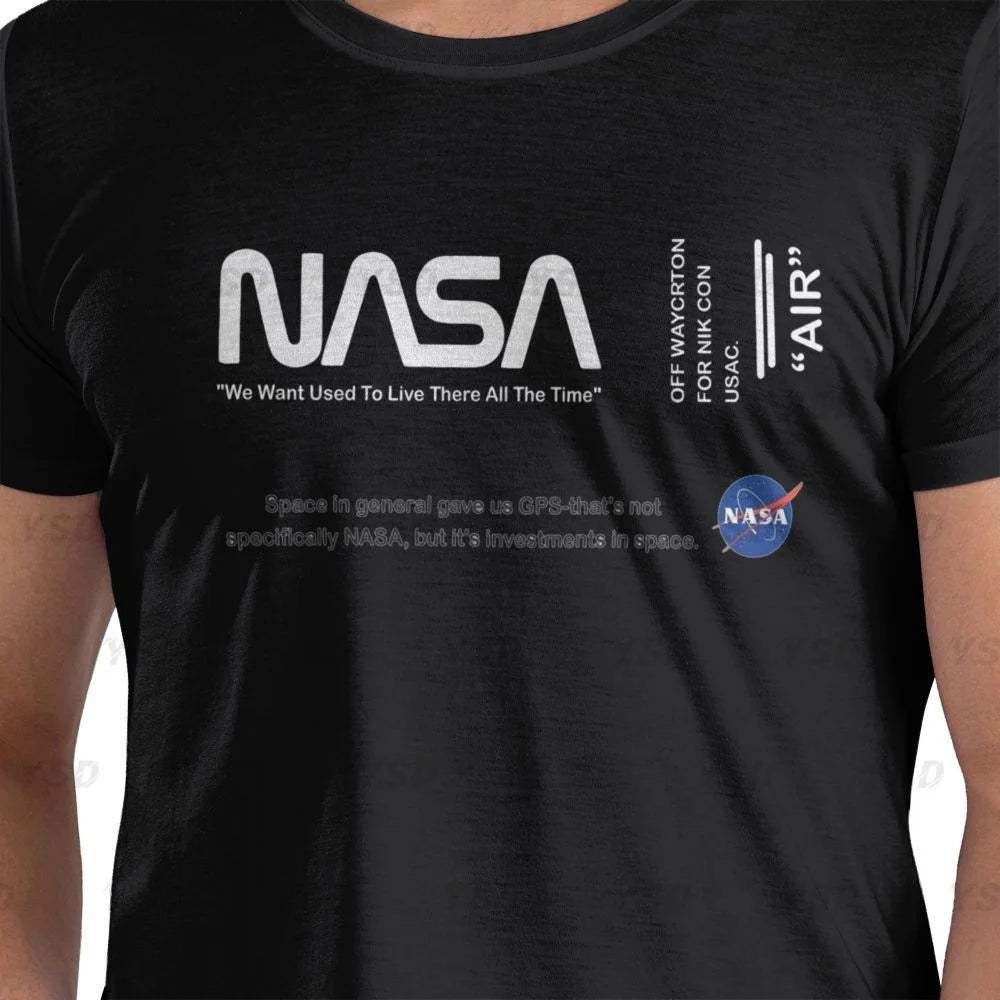 Camiseta esportiva masculina Nasa Space, aconchegante, camiseta grande