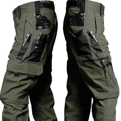 Calças táticas impermeáveis para homens, calças impermeáveis de combate, calça de bolso múltiplo, resistente ao desgaste, ao ar livre