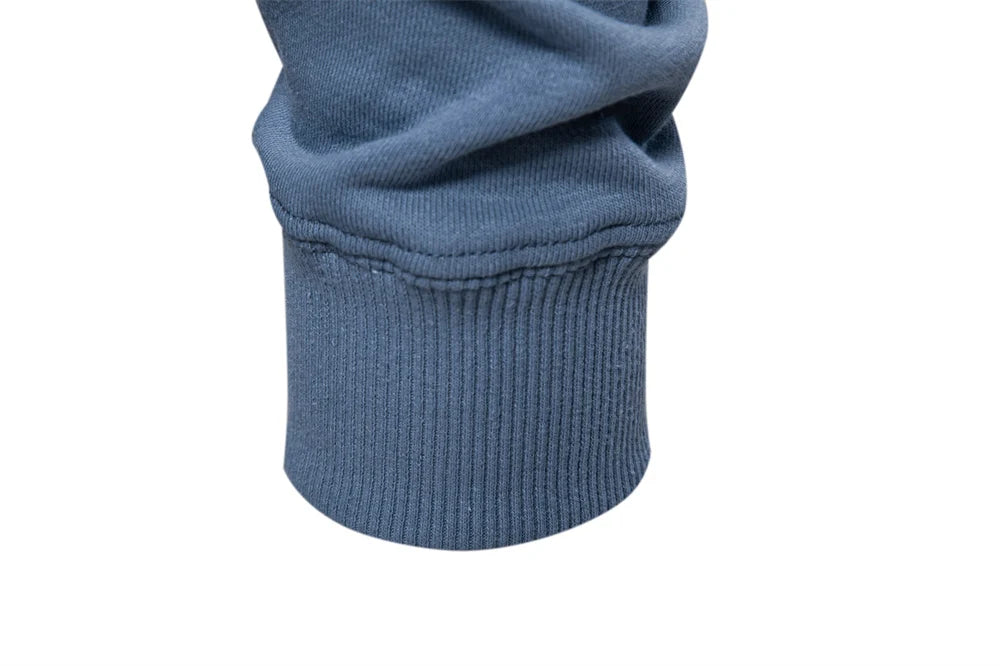 AIOPESON Moletom masculino de mistura de algodão com gola redonda e cor sólida pulôver esportivo casual para homens