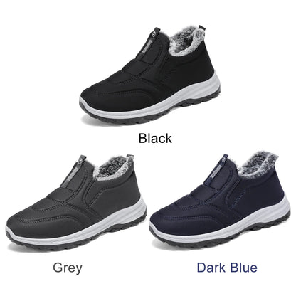 Sapatos de caminhada quentes leves botas de tornozelo térmico antiderrapante deslizamento em tênis de inverno sapatos de pele grossa para viagens caminhadas