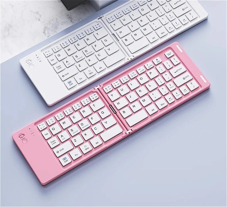Mingcvol mini teclado sem fio dobrável fino portátil bluetoo threchargeable teclado dobrável para xiaomi ios windows android