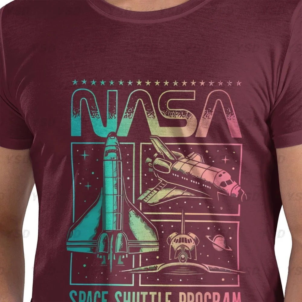 Camiseta esportiva masculina Nasa Space, aconchegante, camiseta grande