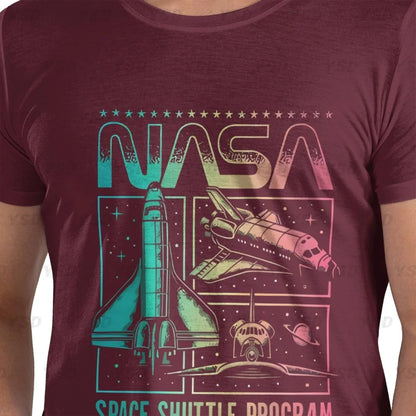 Camiseta esportiva masculina Nasa Space, aconchegante, camiseta grande