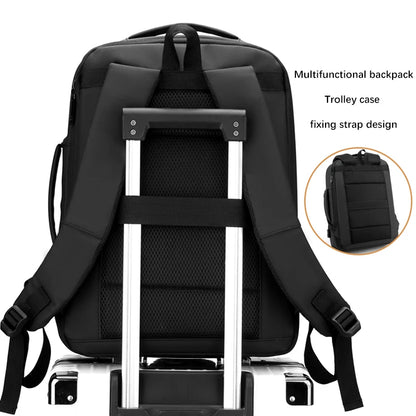 17 Polegada negócios portátil mochila à prova dwaterproof água notebook para homens saco de livro escolar expansível multifuncional carregamento usb homem mochilas
