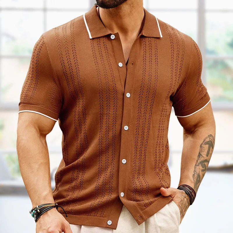 Conjunto de duas peças de seda gelo masculino manga curta, terno casual de negócios, roupa masculina, ginástica, alta qualidade, verão