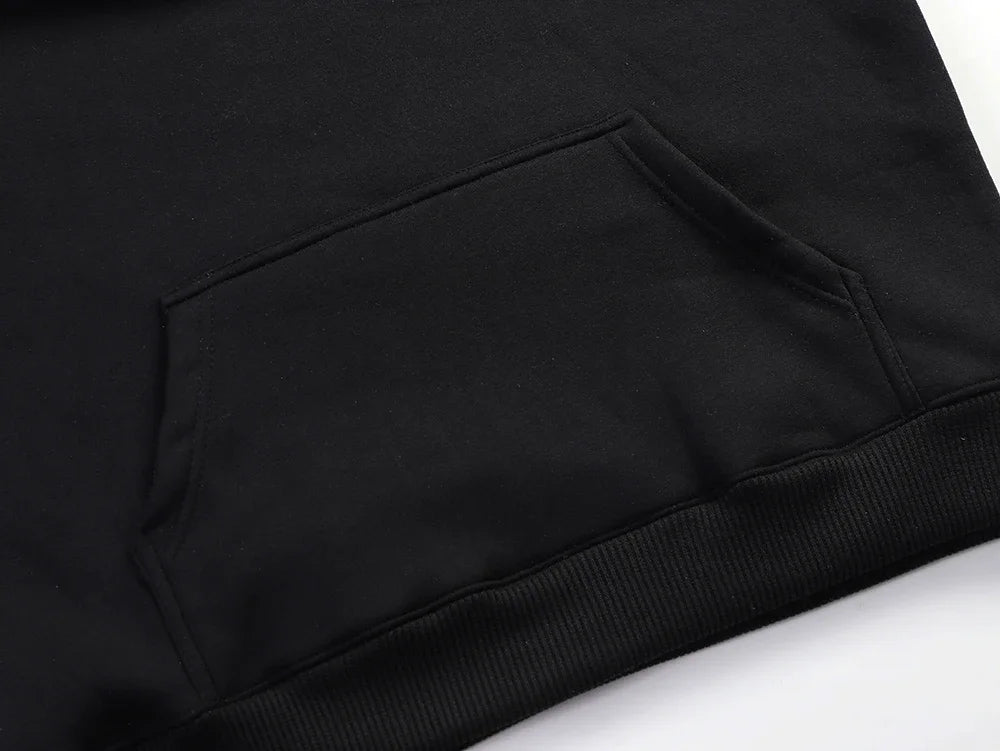 Moletons de manga comprida monocromáticos masculinos, moletons soltos, streetwear casual, pulôver masculino, sportwear de ginástica, tops com capuz, outono