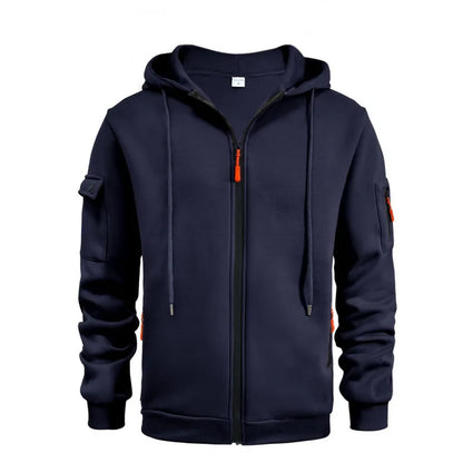 2024 novos homens zip up hoodies casual velo moletom meia cúpula completa zip moletom com capuz outono inverno hoodies roupas dos homens