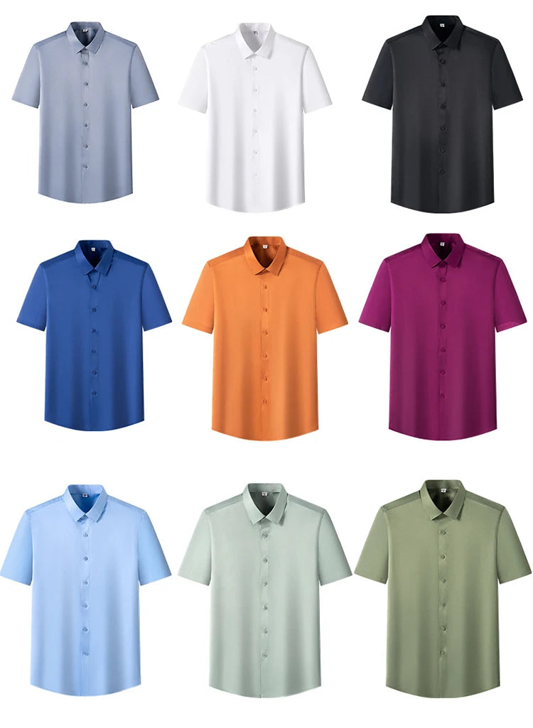 6x homem camisa sem mangas verão novo estilo seda gelo, sensação de gelo, alta qualidade tamanho grande sem ferro, negócios e lazer