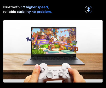 Chuwi gemibook plus laptop intel n100/n150 gráficos para 12a geração 15.6 "1920*1080p 16gb ram 512gb ssd com ventilador de refrigeração windows 11