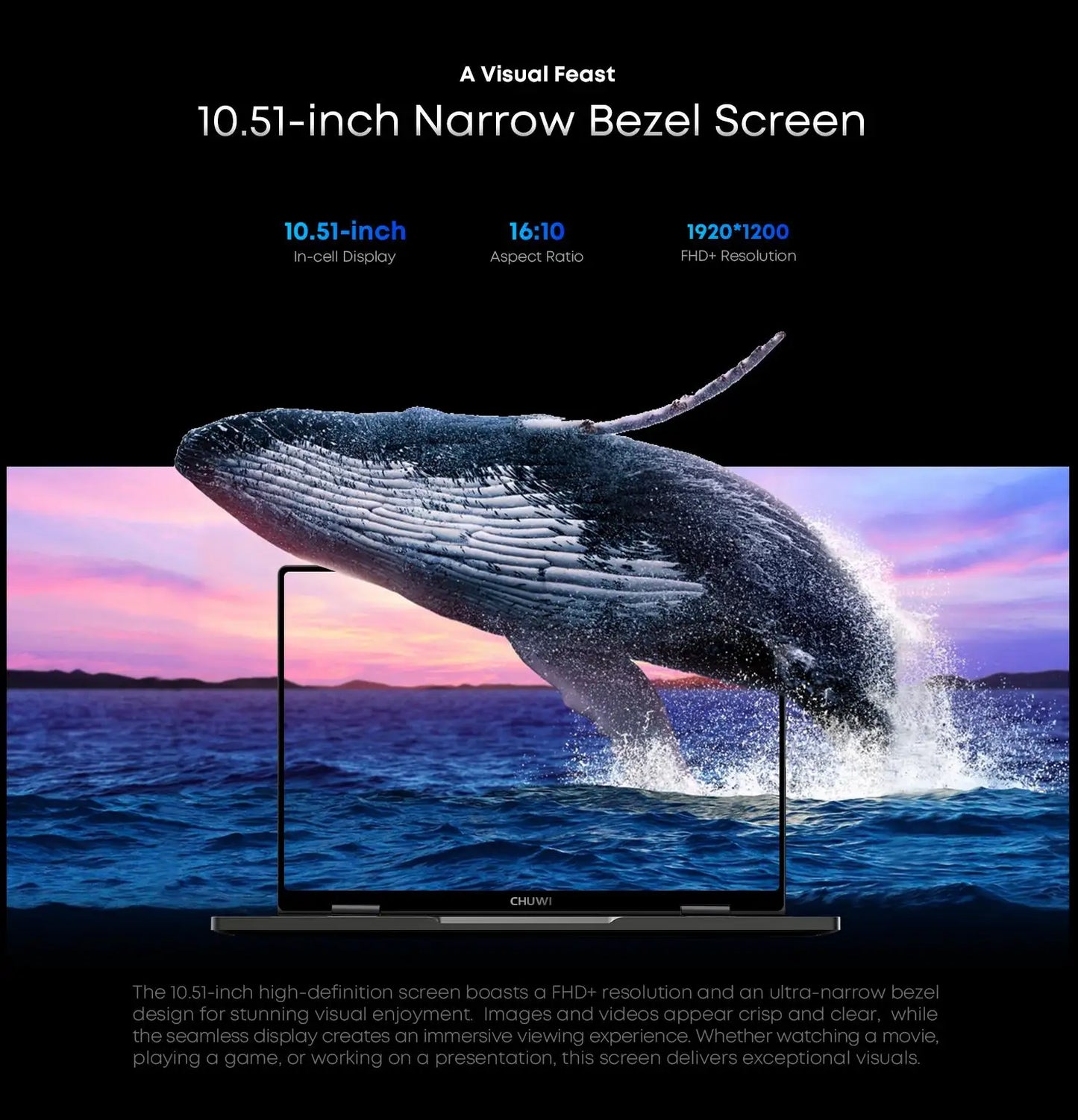 CHUWI MiniBook X 2 em 1 Laptop Intel N150 (até 3,6 GHz) 512 GB de ROM 16 GB LPDDR5 10,51 "1200x1920 FHD IPS Windows 11 Notebook