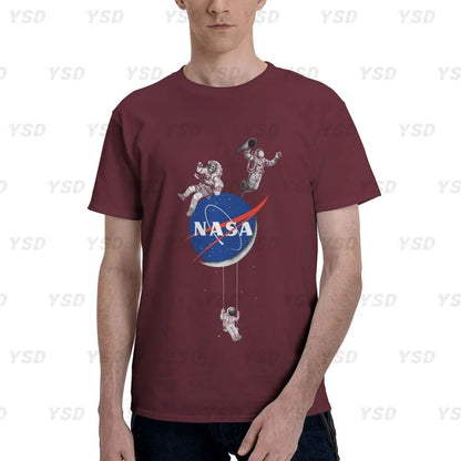 Camiseta esportiva masculina Nasa Space, aconchegante, camiseta grande
