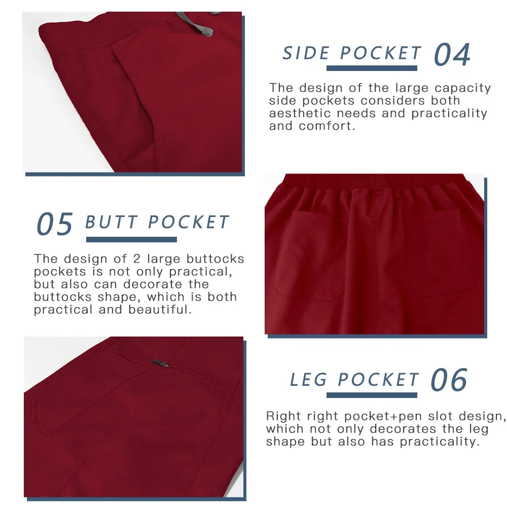 Unissex uniformes cirúrgicos clínicos beleza spa workwear mulher enfermeira médica esfrega conjunto dentista calças superiores terno de enfermagem de alta qualidade