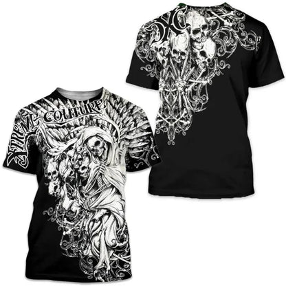 Arcaico por aflição colisson camiseta masculina 3d impressão gráfica t camisa de manga curta ao ar livre streetwear roupas de grandes dimensões topo