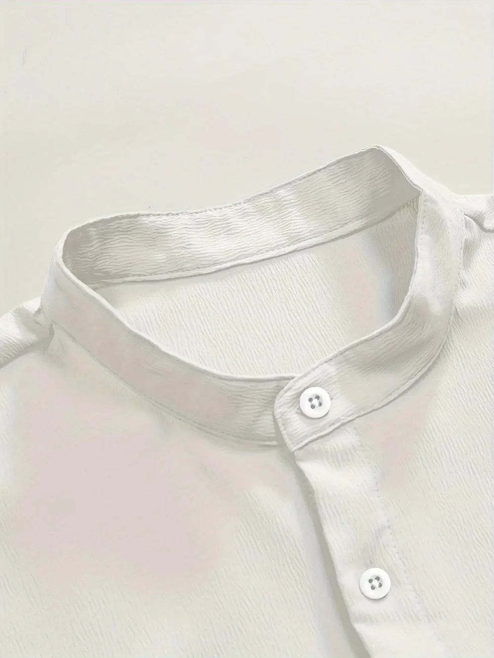 Camisa casual masculina de manga curta, gola alta, verão, cor sólida, manga curta, camisa de linho, respirável, praia, tops masculinos