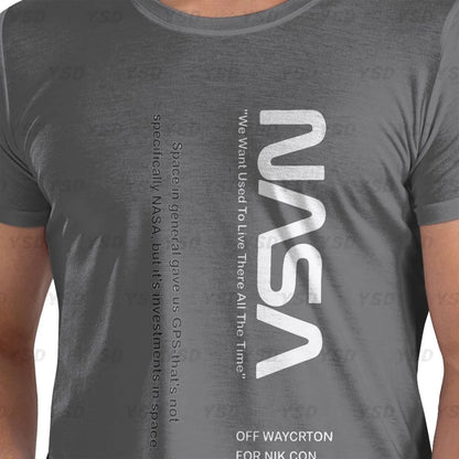 Camiseta esportiva masculina Nasa Space, aconchegante, camiseta grande