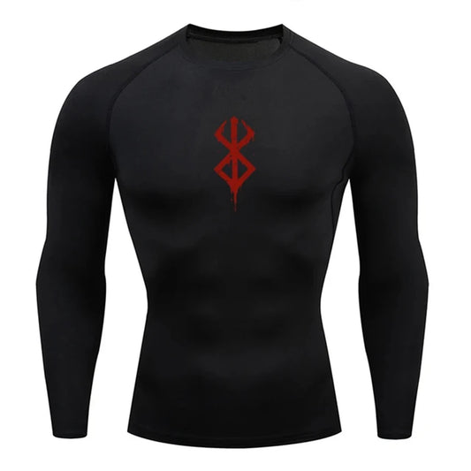 Camisa de compressão respirável para homens, Rash Guard Sportswear top para musculação, proteção solar, manga comprida, segunda pele, 2024