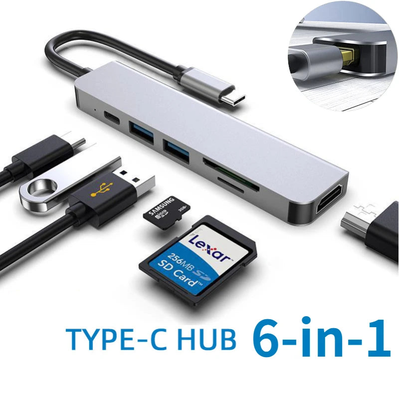 Usb 3.0 tipo-c hub para adaptador hdmi 4k 30hz sd tf cartão pd 87w divisor de carga rápida usb docking stations hub para macbook computar