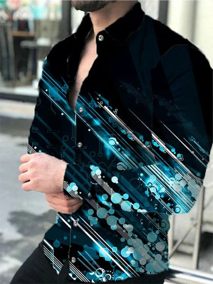 2024 camisa de manga longa masculina casual all-match moda rua camisa masculina lapela único breasted manga longa topo roupas masculinas