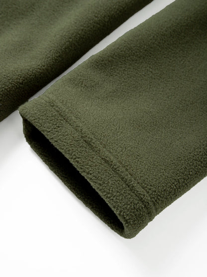 Jaqueta de lã masculina de caça de inverno casacos quentes polar ao ar livre jaqueta com capuz multi-bolso casual completo zip esporte caminhadas casaco S-XXXL