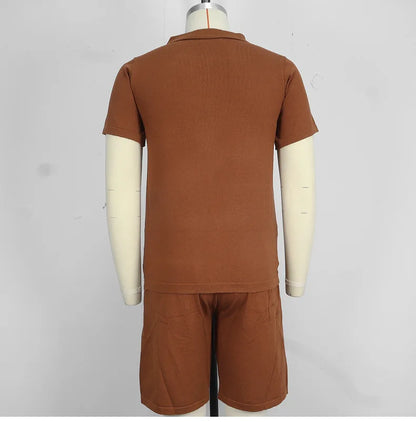 Conjunto de duas peças de seda gelo masculino manga curta, terno casual de negócios, roupa masculina, ginástica, alta qualidade, verão