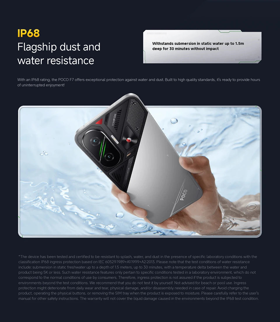 Poco f7 5g smartphone versão global 256b/512gb 6.83 "amoled 120hz snapdragon @ 8s gen 50mp câmera 6500mah bateria nfc