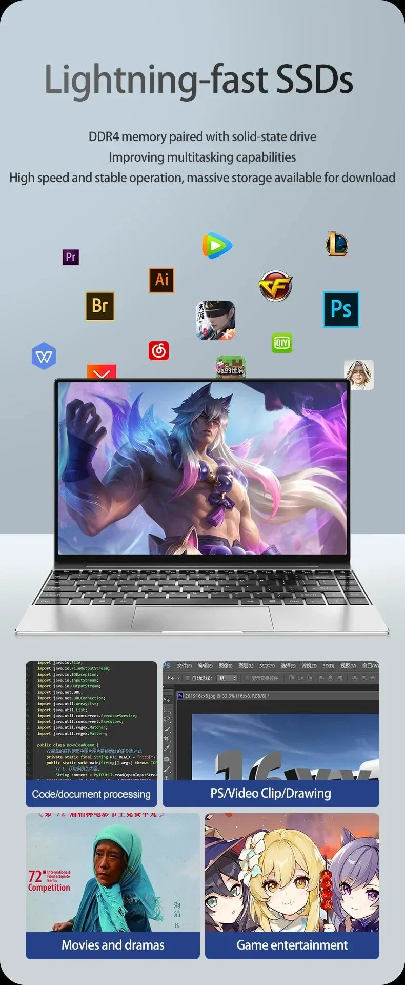 Ultra fino portátil 14.1 "16gb ram 2tb ssd intel n3700 notebook windows 11 pro 1920*1080 display escritório estudo computador pc