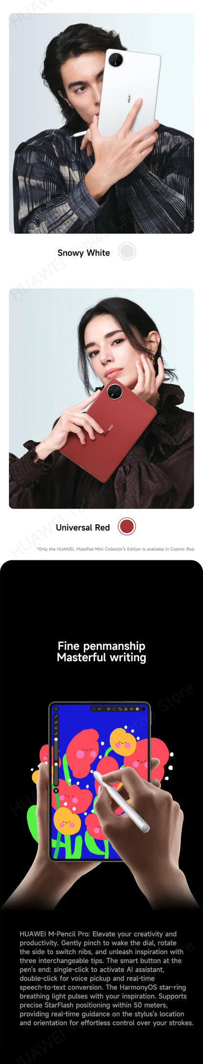 HUAWEI MatePad Mini Tablet LTE/WiFi7 8,8 polegadas OLED 2,5K 120Hz 12GB 256GB/512GB HarmonyOS 5.1