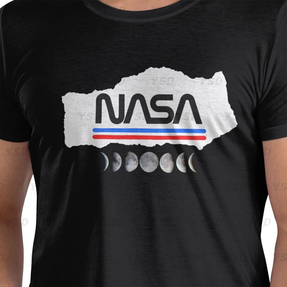 Camiseta esportiva masculina Nasa Space, aconchegante, camiseta grande