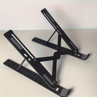 Suporte para laptop - dobrável e ajustável, 10 configurações de altura, base compacta de alta qualidade, mesa de escritório, etc.