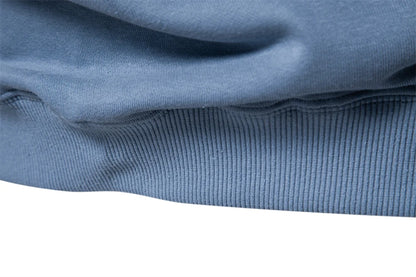 AIOPESON Moletom masculino de mistura de algodão com gola redonda e cor sólida pulôver esportivo casual para homens