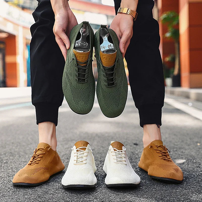 Yrzl homens mocassins de malha condução mocassins de alta qualidade apartamentos sapatos caminhada respirável não deslizamento casual mocassins verão sapatos masculinos